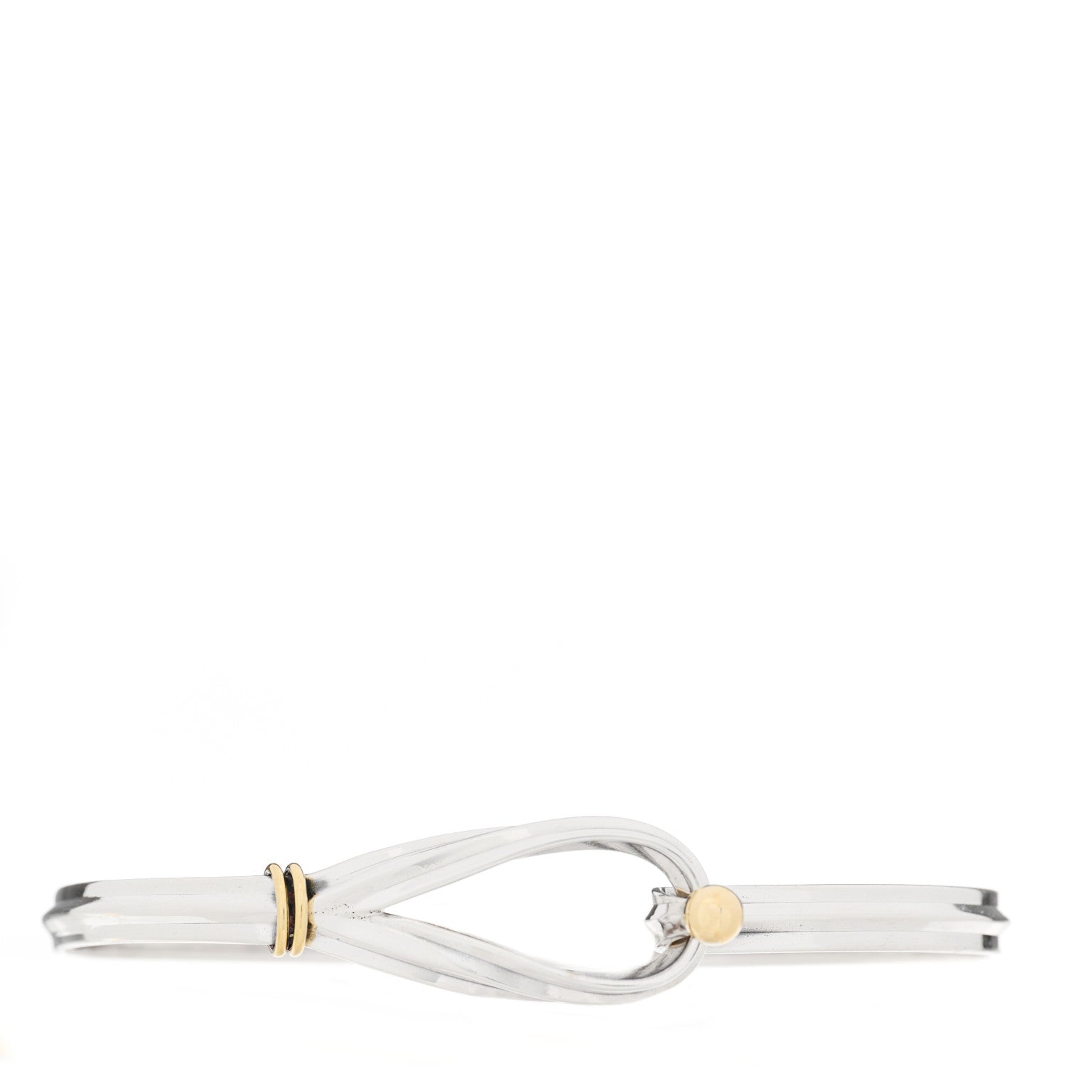 Tiffany Sterling Silver 18K Yellow Gold Interlocking Loops Bangle Bracelet 1 of 3
