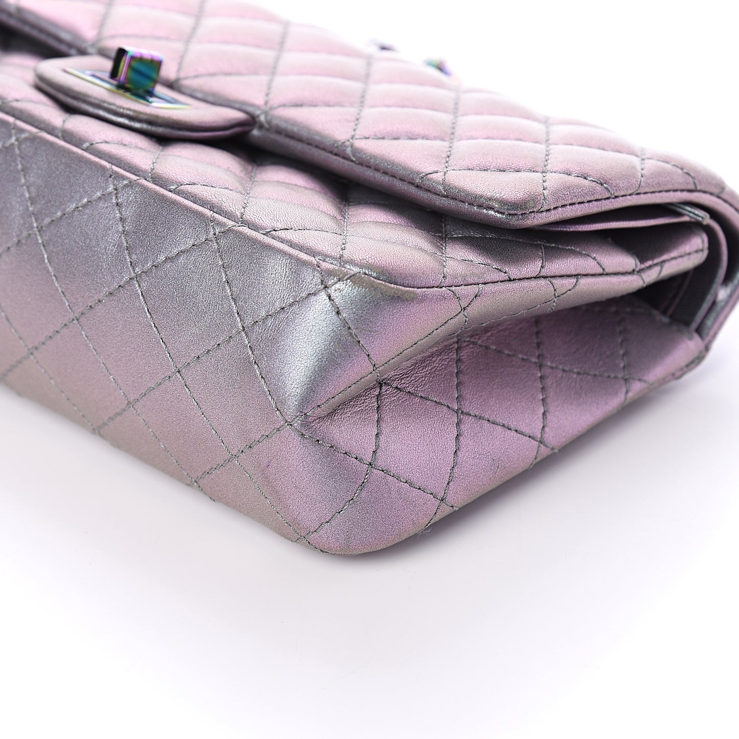 Iridescent Lambskin Quilted 2.55 Reissue 225 Flap Light Purple