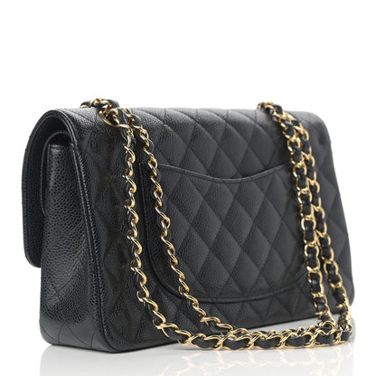 Chanel Caviar Quilted Medium Double Flap Black 3 of 15