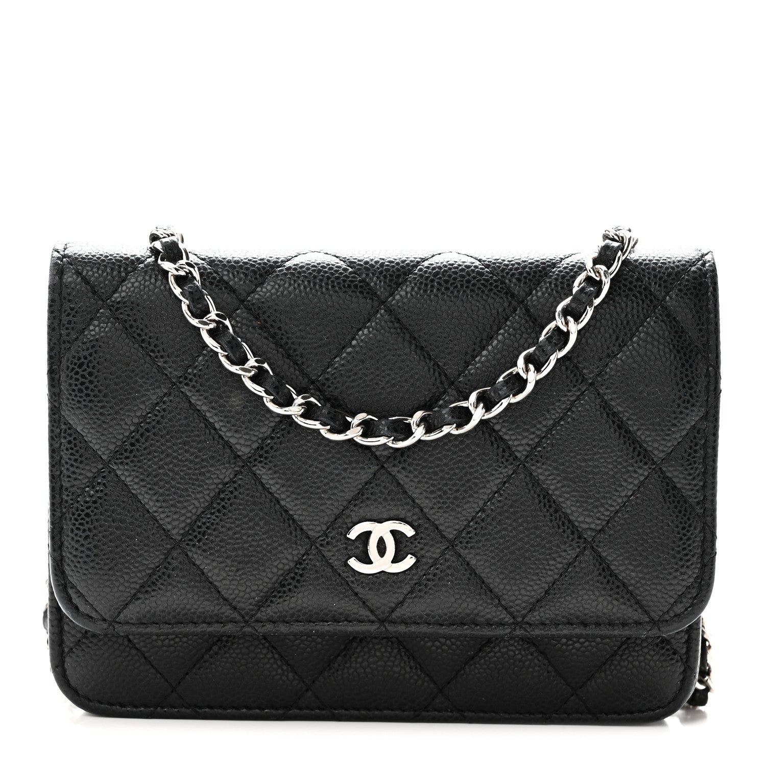 Chanel Caviar Quilted Mini Wallet On Chain WOC Black 1 of 10