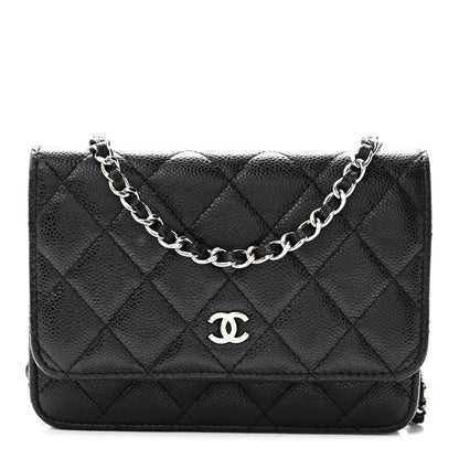 Chanel Caviar Quilted Mini Wallet On Chain WOC Black 1 of 10