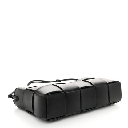 Bottega Veneta Calfskin Maxi Intrecciato Cassette Pouch On Strap Black 4 of 10