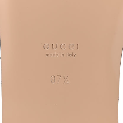 Gucci Nappa Matelasse GG Marmont Flat Slide Sandals 37.5 Black 7 of 11