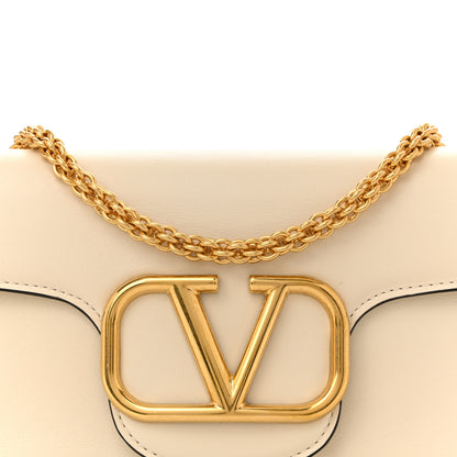 Valentino Garavani Calfskin Vlogo Loco Shoulder Bag Light Ivory 8 of 11