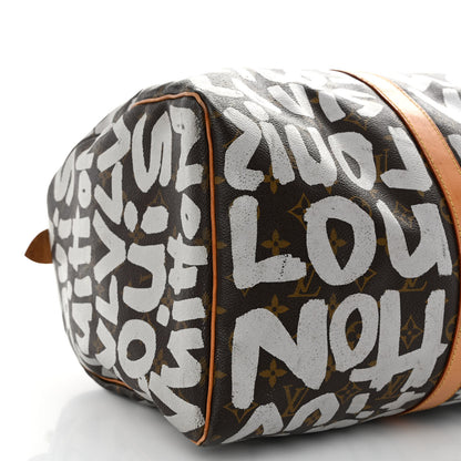 Louis Vuitton Monogram Graffiti Keepall 50 Silver 8 of 12