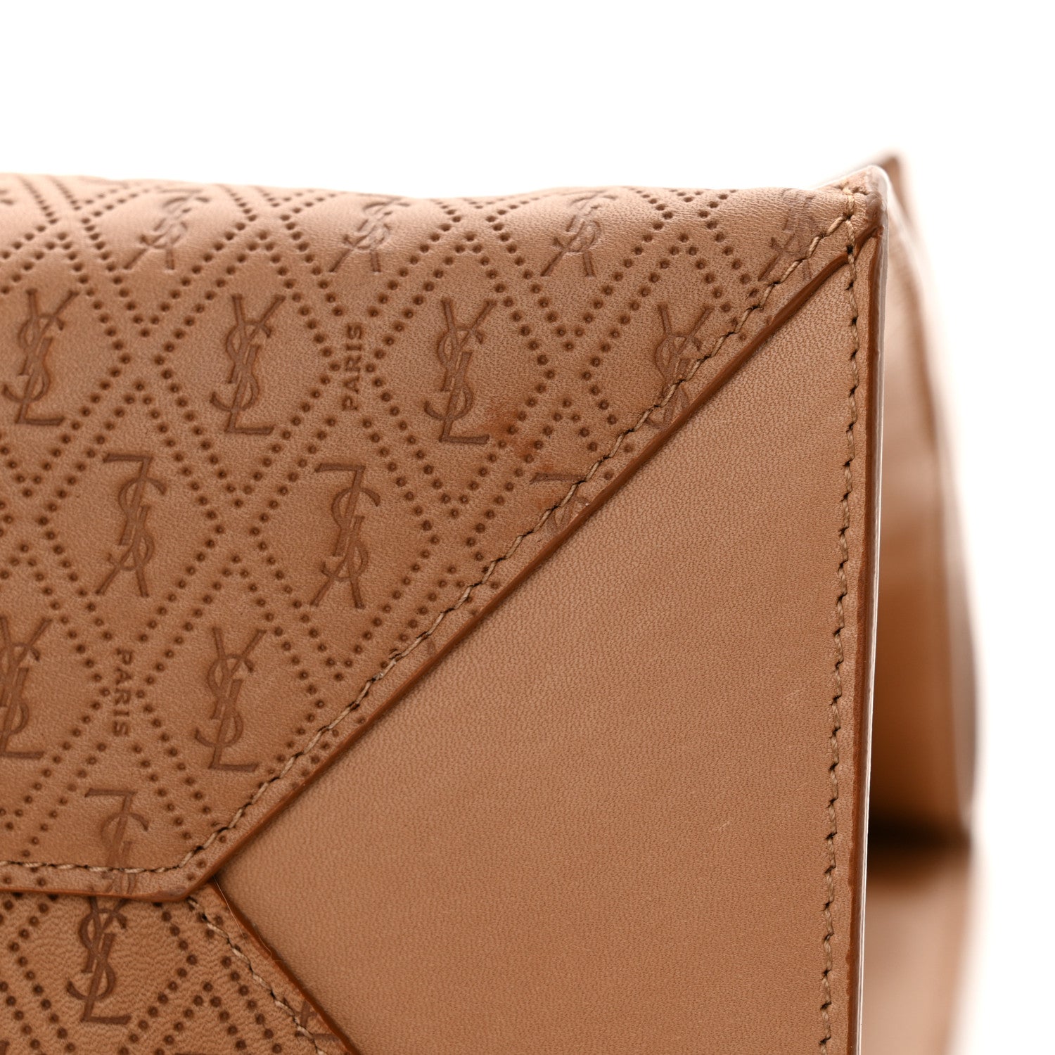 Saint Laurent Calfskin Monogram Deli Paper Bag Vintage Beige 11 of 11