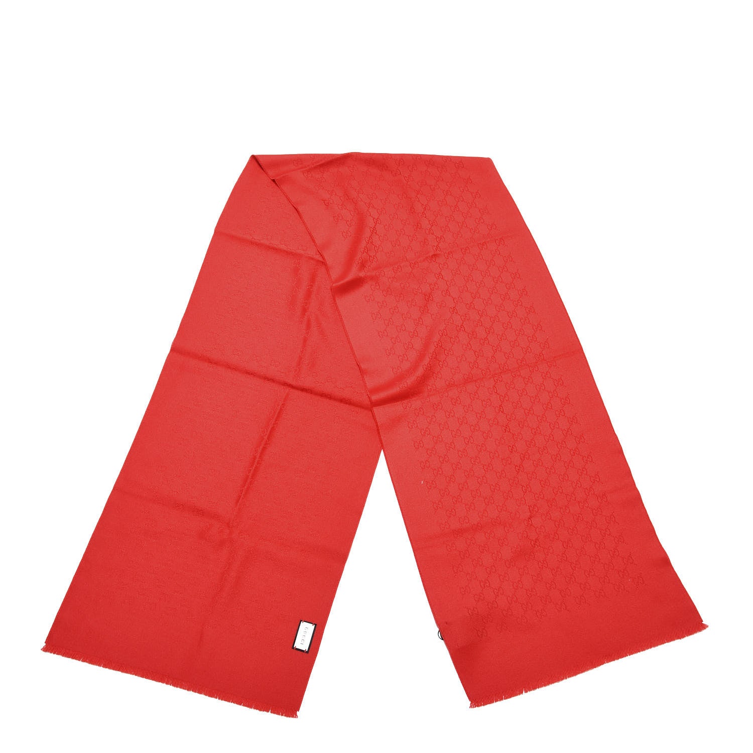 Gucci Cashmere GG Monogram Gem Lux Scarf Flame 1 of 3