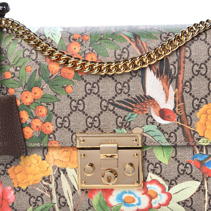 Gucci GG Supreme Monogram Tian Medium Padlock Shoulder Bag Beige Multicolor New Acero 12 of 12
