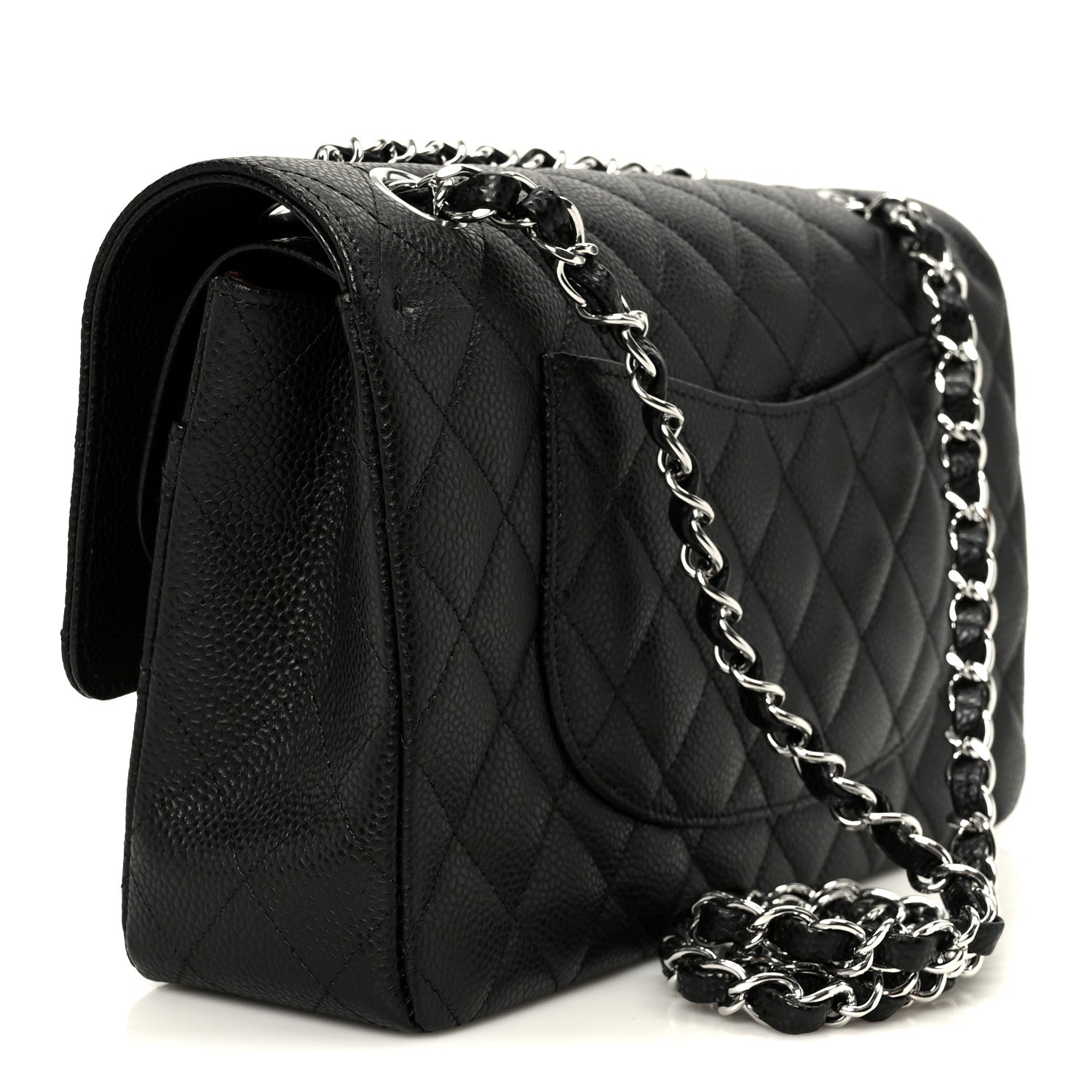 Chanel Caviar Quilted Medium Double Flap Black 3 of 12