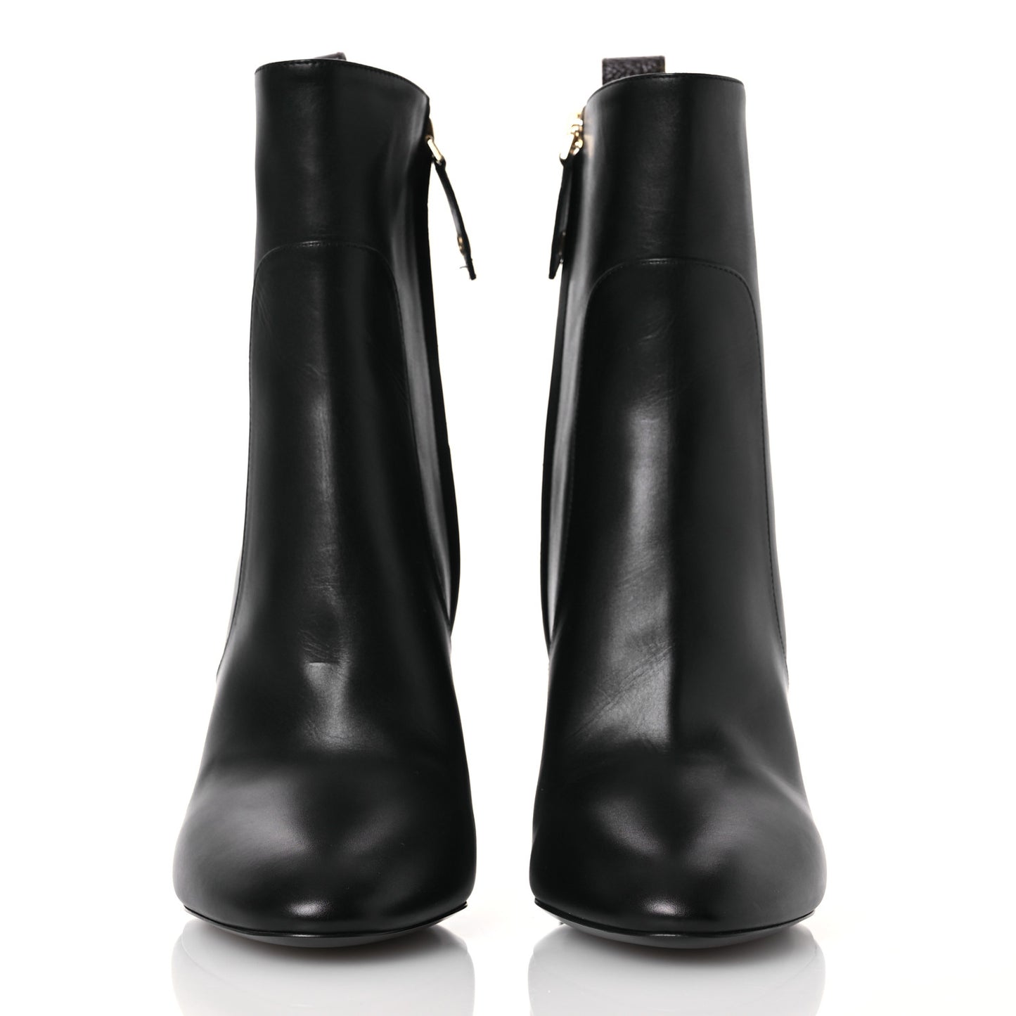 LV X YK Calfskin Monogram Silhouette Ankle Boots 38 Black
