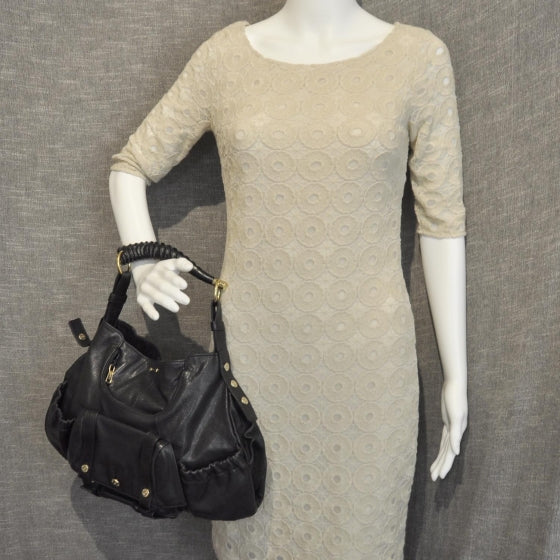 Saint Laurent Chevre Mala Mala Horn Bag Black 2 of 8