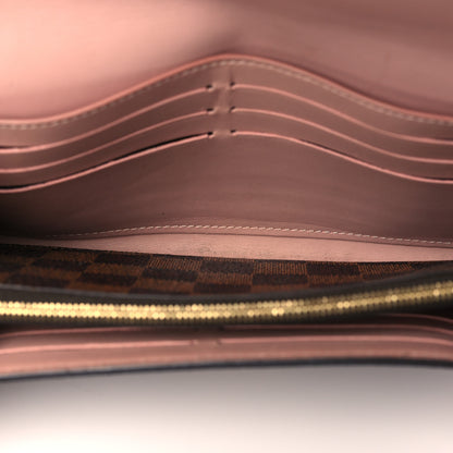 Louis Vuitton Damier Ebene Croisette Chain Wallet Rose Ballerine 5 of 11