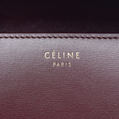 Celine Box Calfskin Medium Classic Box Flap Bag Burgundy 7 of 10
