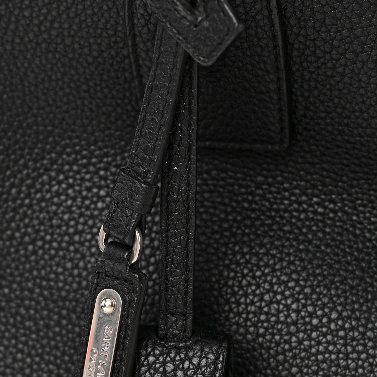 Grained Calfskin Small Supple Sac De Jour Black