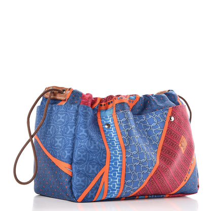 Hermes Silk Carre en Cravates Fourbi 25 MM Pouch Bleu Saphir 3 of 7