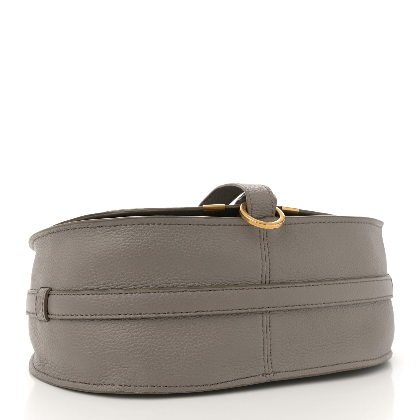 Grained Calfskin Medium Marcie Saddle Bag Cashmere Grey