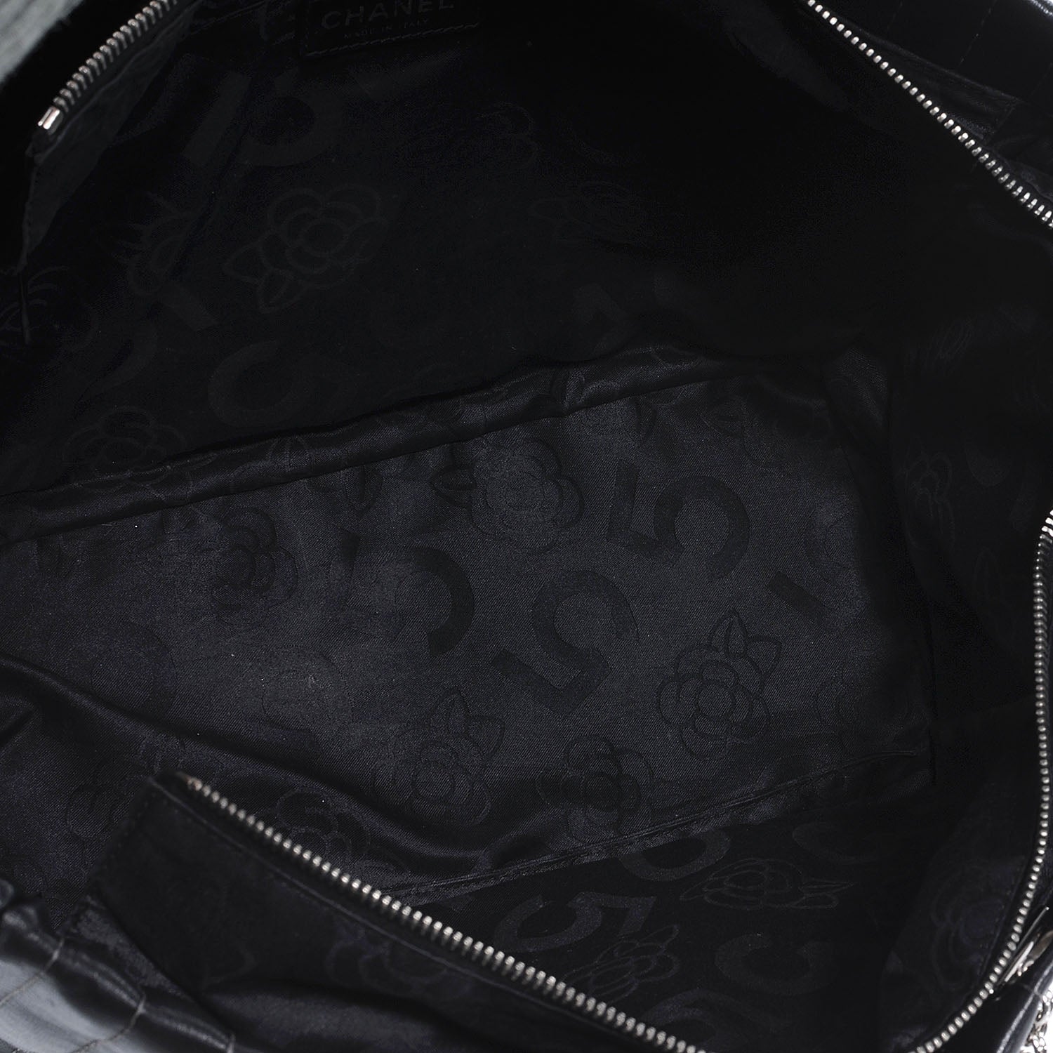 Chanel Lambskin Vertical Quilted Large Mademoiselle Tote Black 5 of 11