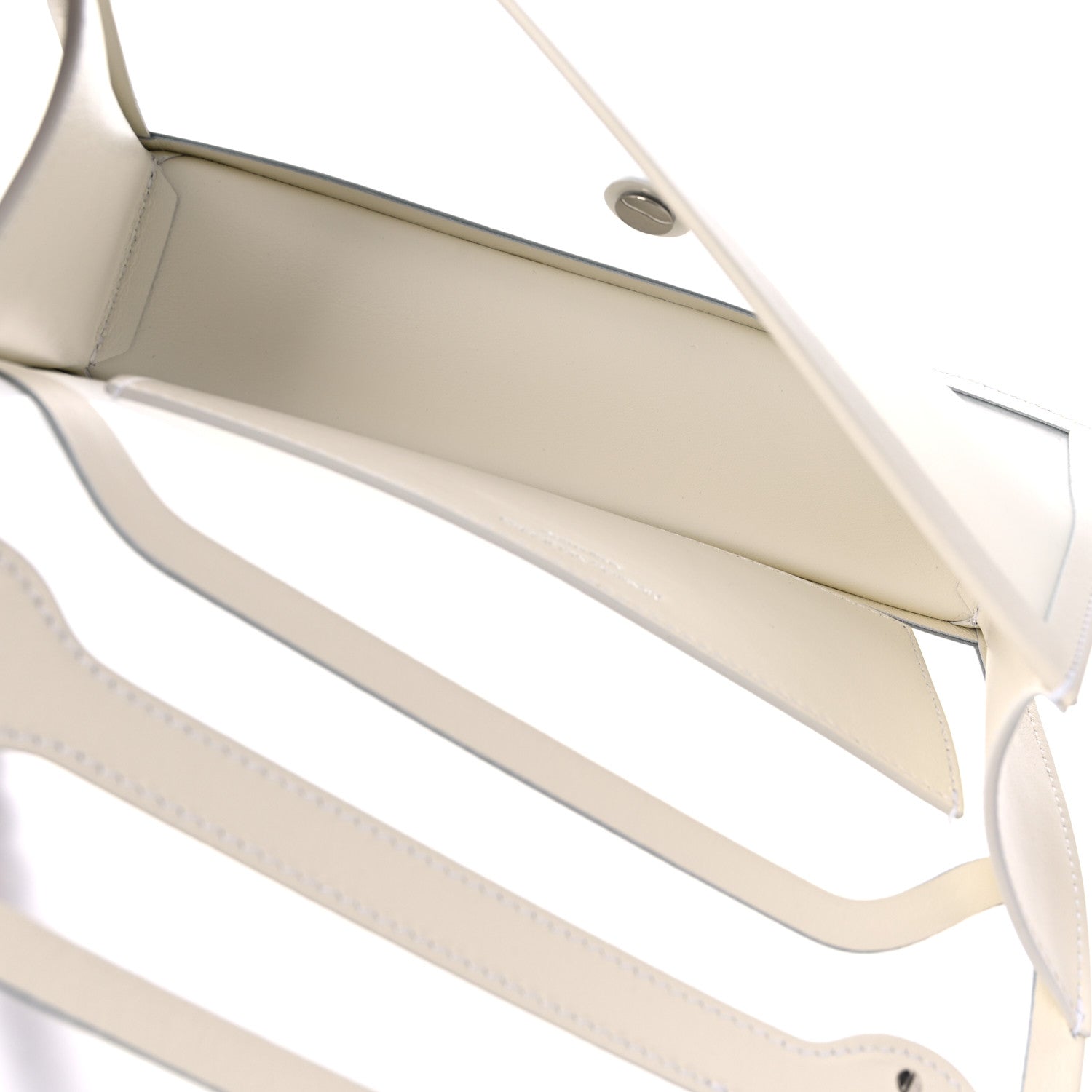 Alexander McQueen Polyurethane Calfskin Transparent Jeweled Knuckle Satchel Clear White 5 of 10