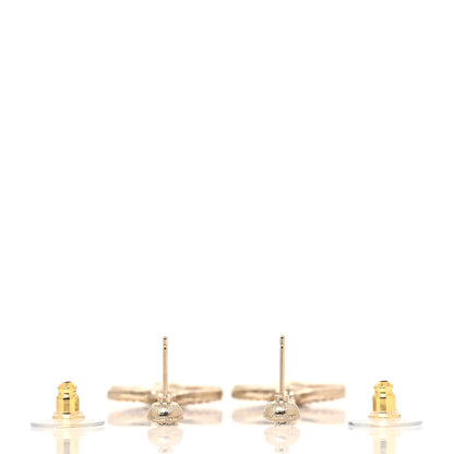 Chanel Crystal CC Drop Earrings Gold Multicolor 3 of 4