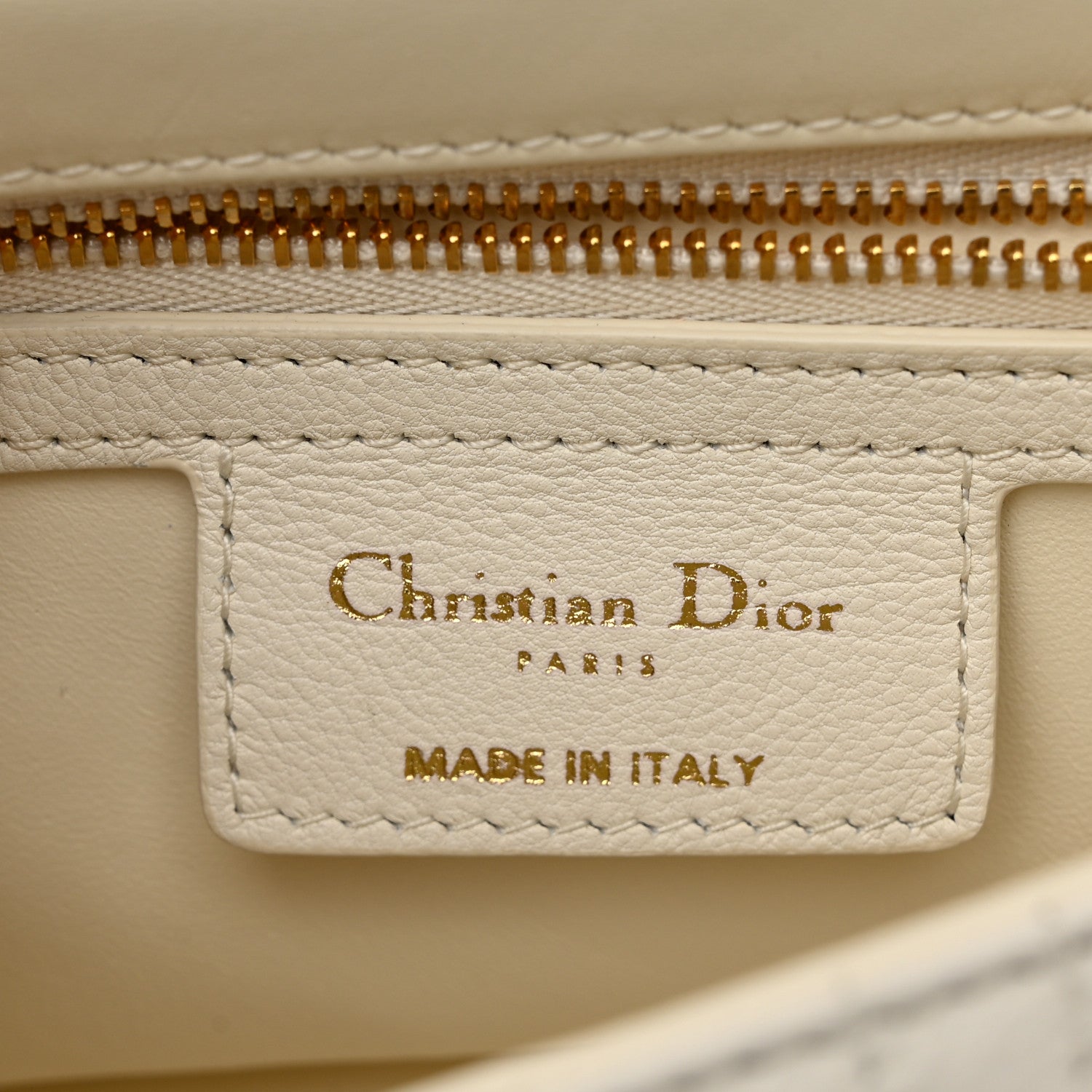 Christian Dior Calfskin Cannage Small Caro Bag Ivory 6 of 10