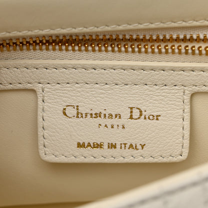 Christian Dior Calfskin Cannage Small Caro Bag Ivory 6 of 10