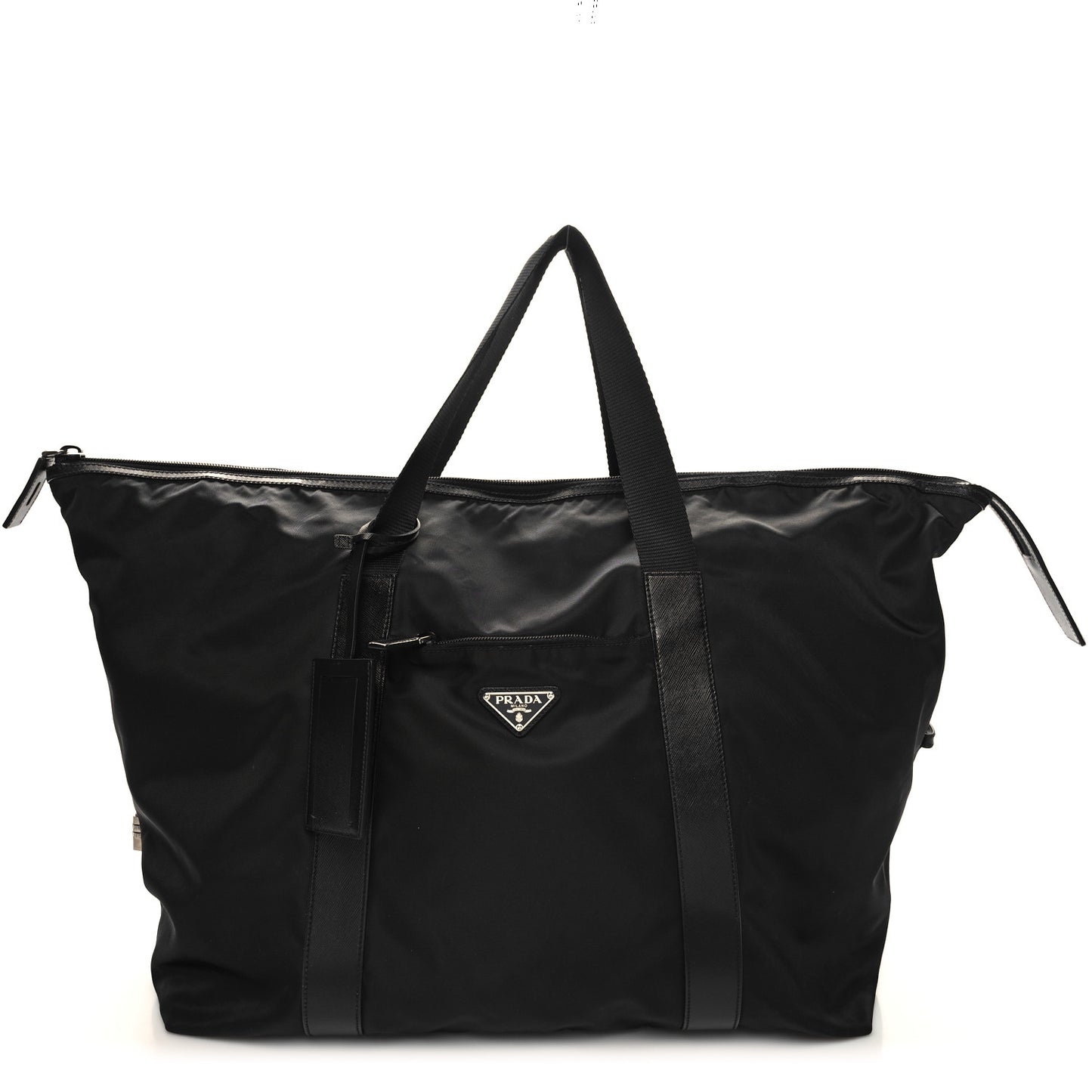 Tessuto Nylon Saffiano Carry On Travel Bag Black