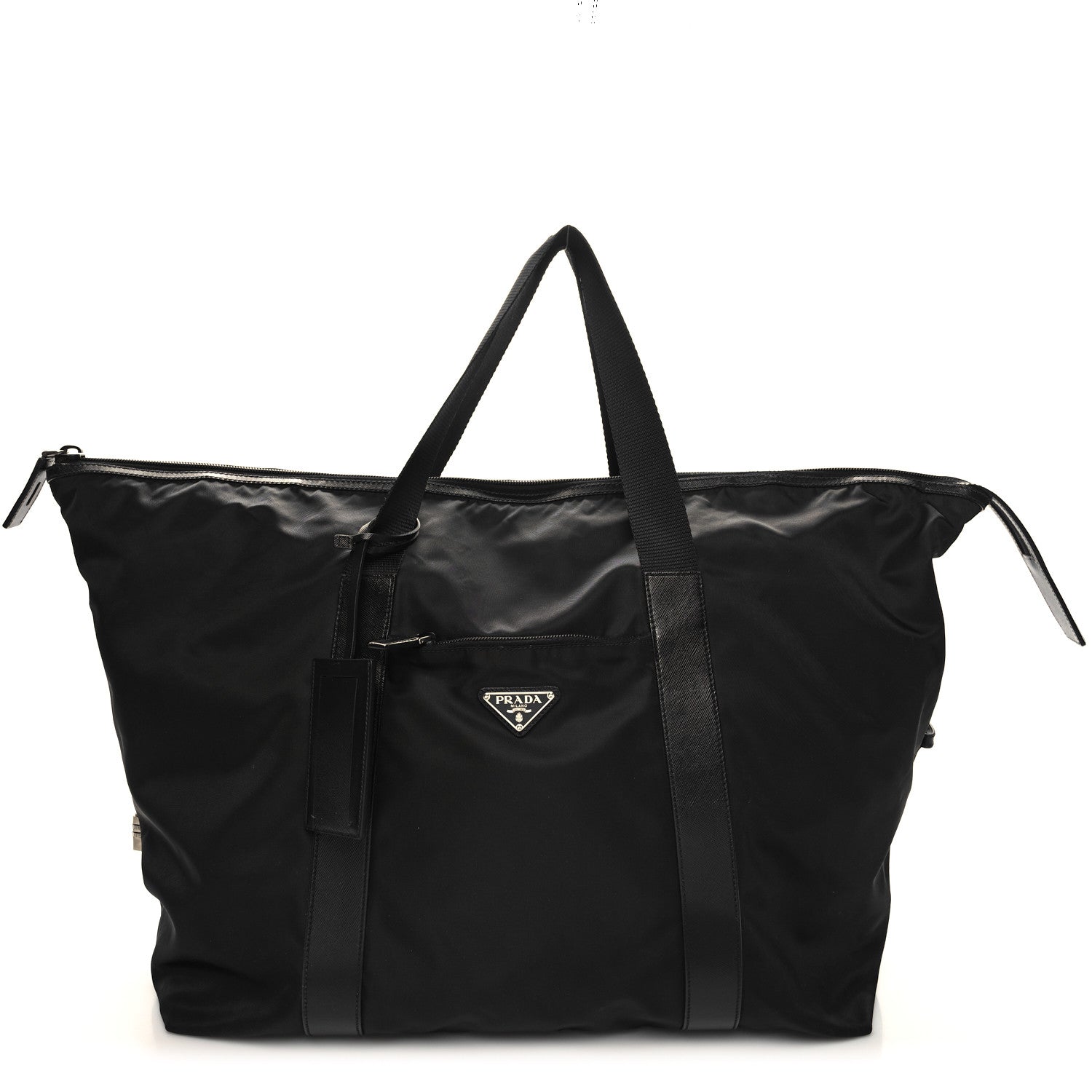 Prada Tessuto Nylon Saffiano Carry On Travel Bag Black 1 of 12