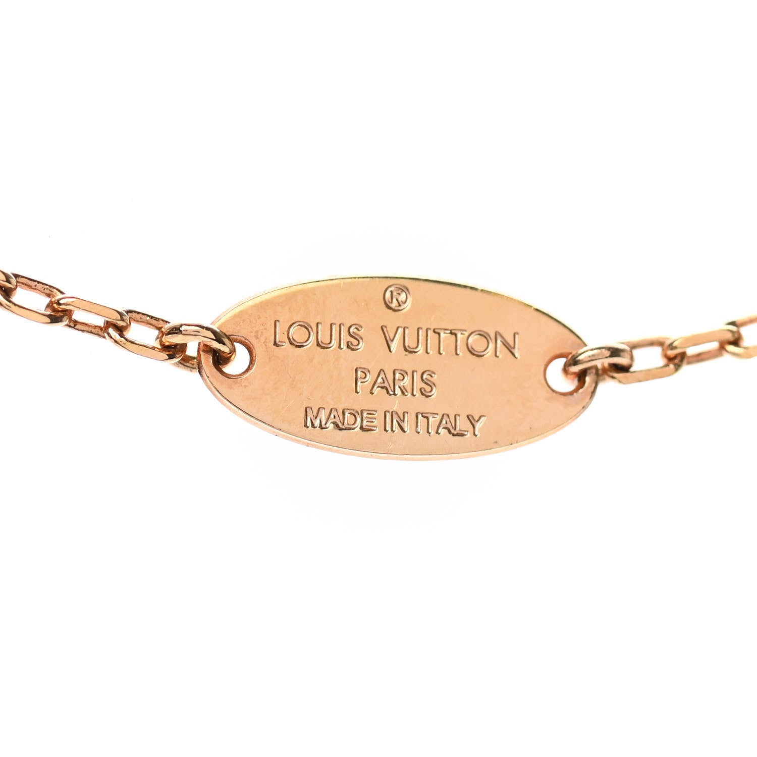 Louis Vuitton Crystal Essential V Necklace Gold 5 of 6