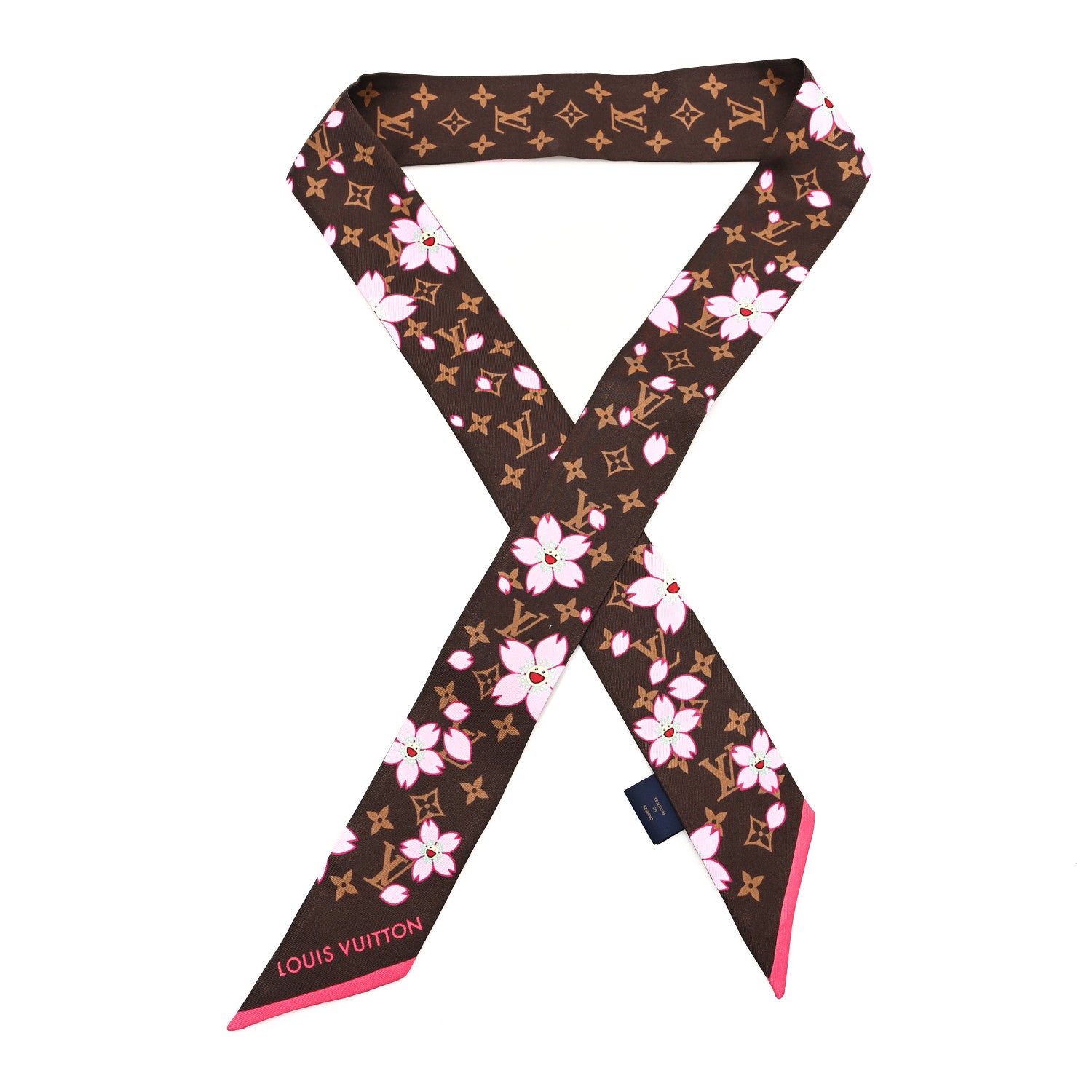 Louis Vuitton LV X TM Silk Monogram Cherry Blossom BB Bandeau Tan 1 of 3