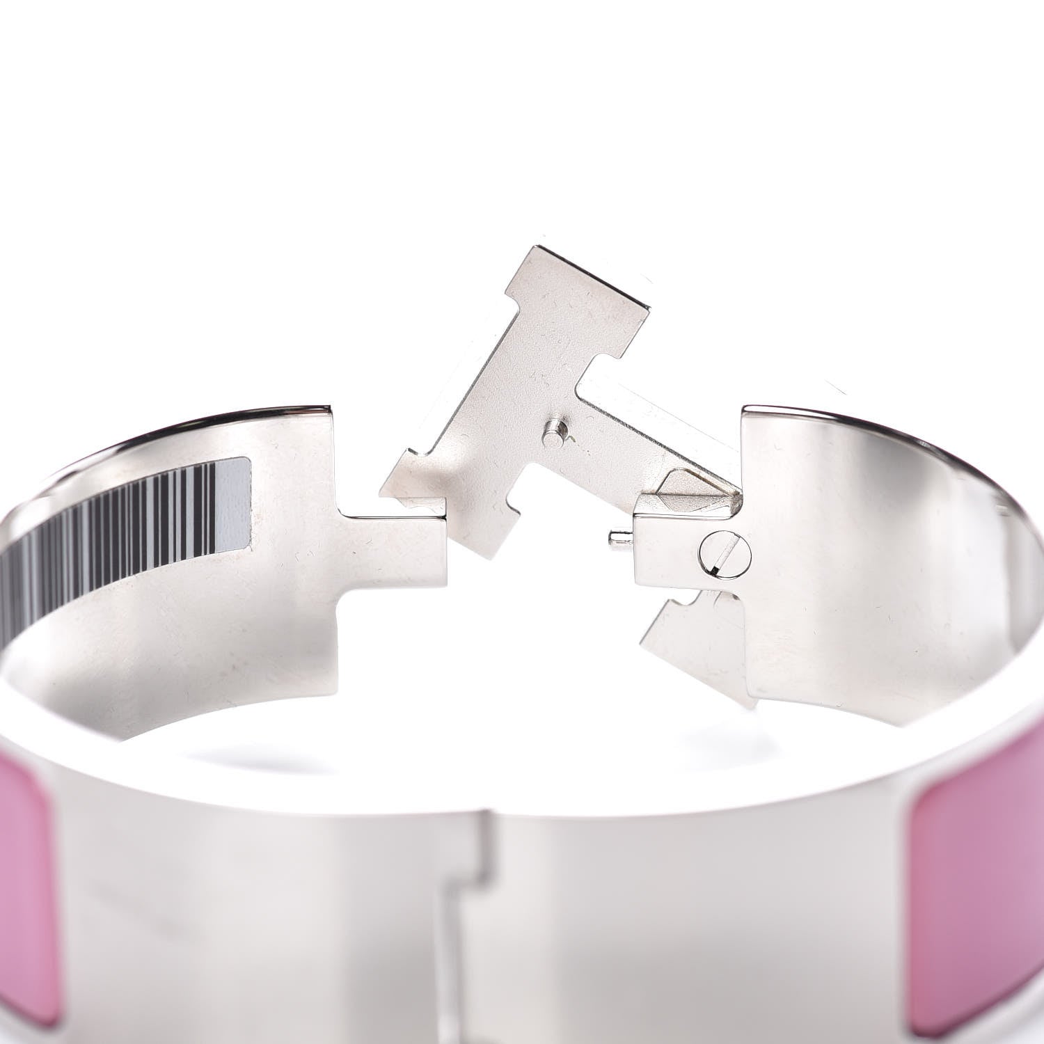 Hermes Enamel Wide Clic Clac H Bracelet PM Rose Flamingo 4 of 7