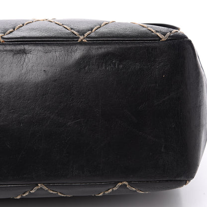 Chanel Calfskin Wild Stitch Jumbo Flap Black 12 of 16