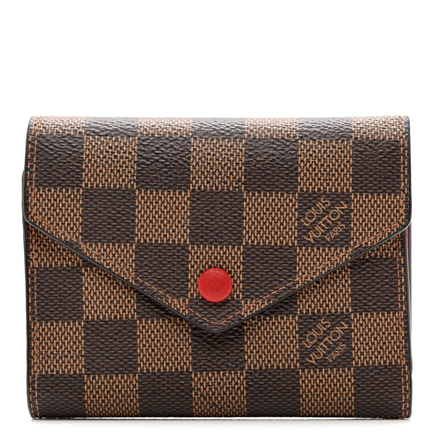 Damier Ebene Victorine Wallet Red