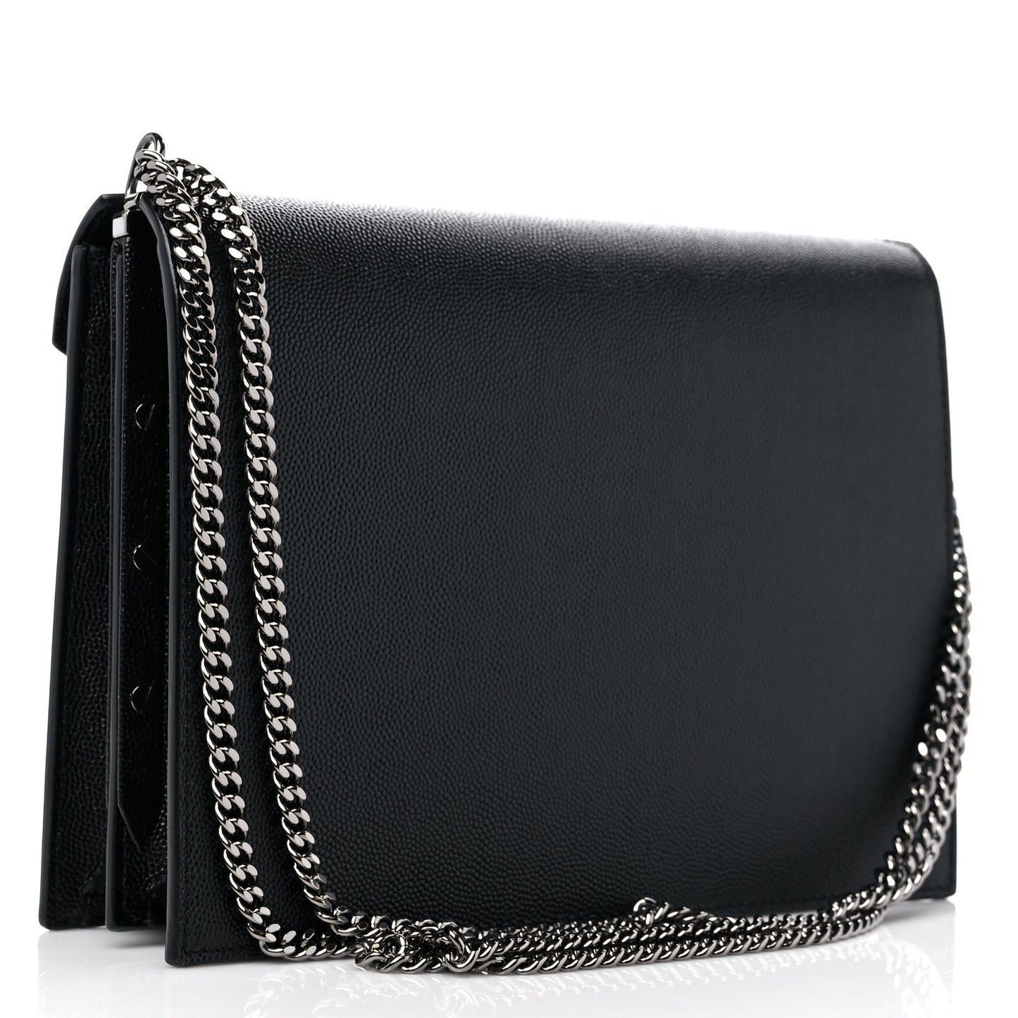 Grain De Poudre Monogram Cassandra Clasp Bag Black