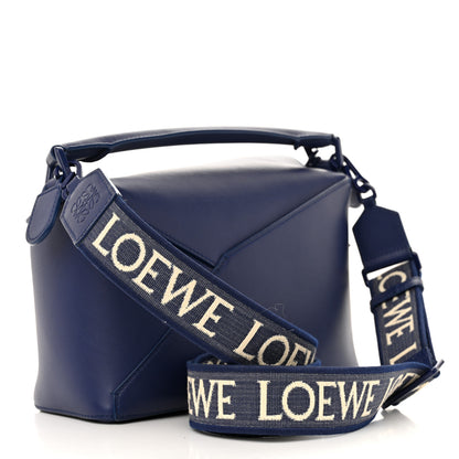 Loewe Satin Calfskin Monochrome Small Puzzle Edge Bag Navy 3 of 14