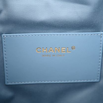 Chanel Washed Denim Quilted Medium Chanel 25 Handbag Blue 7 of 11