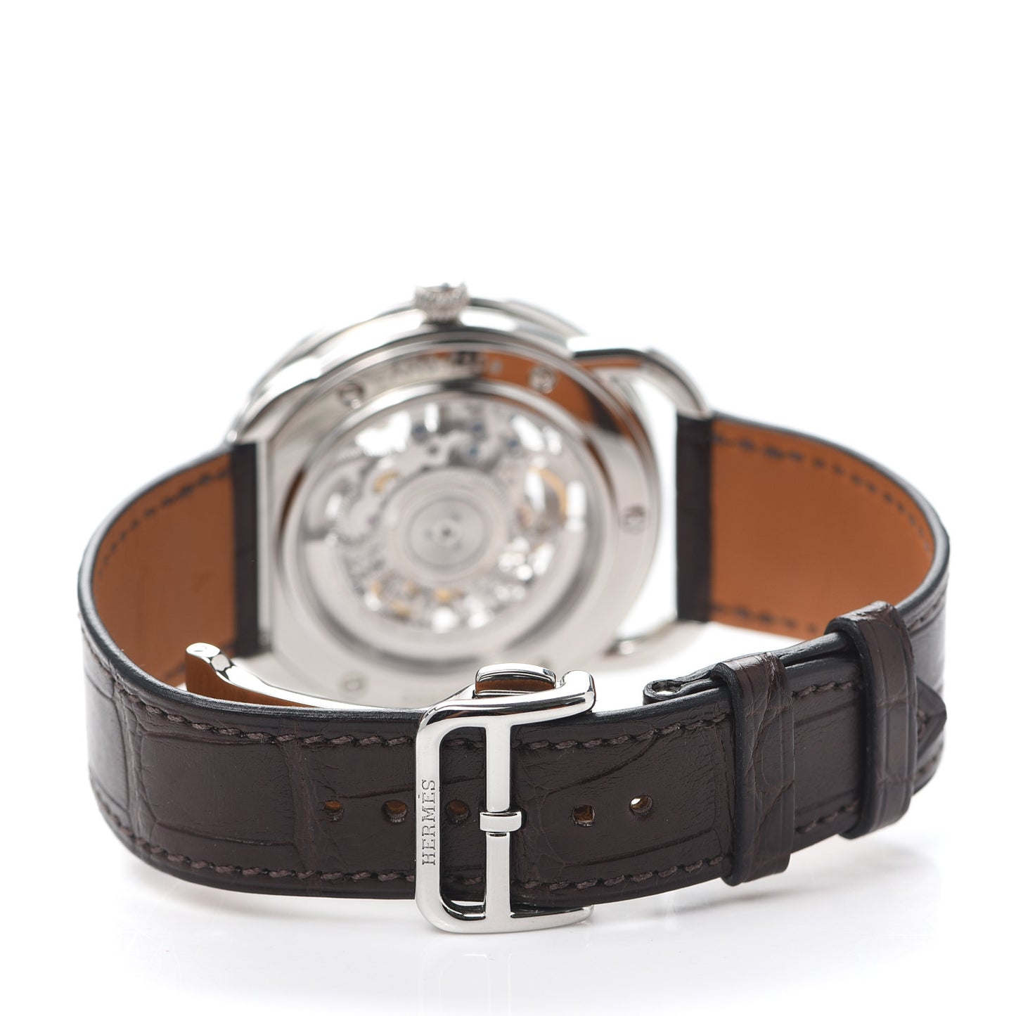Stainless Steel Alligator 41mm Arceau Squelette Automatic Watch Havane