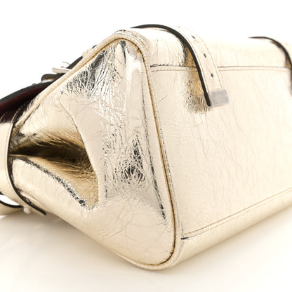 Mulberry Metallic Crinkled Calfskin Medium Alexa Gold 9 of 11