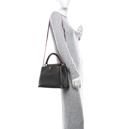 Louis Vuitton Taurillon Capucines PM Grey Pink 2 of 12