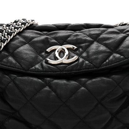Chanel Washed Lambskin Chain Around Hobo Black 7 of 9