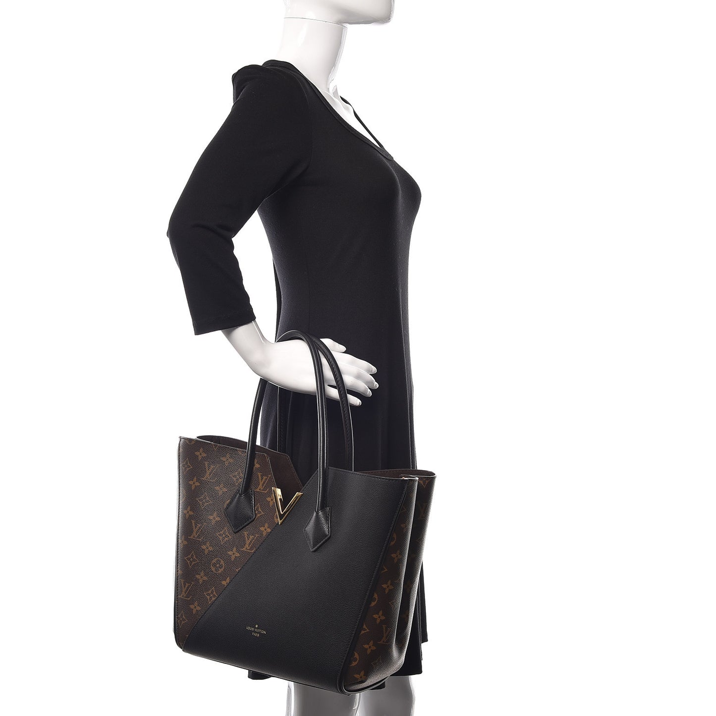 Calfskin Monogram Kimono Tote Black