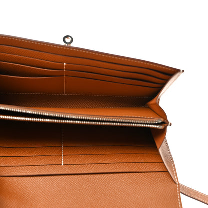 Hermes Epsom Kelly Longue Wallet Gold 7 of 9