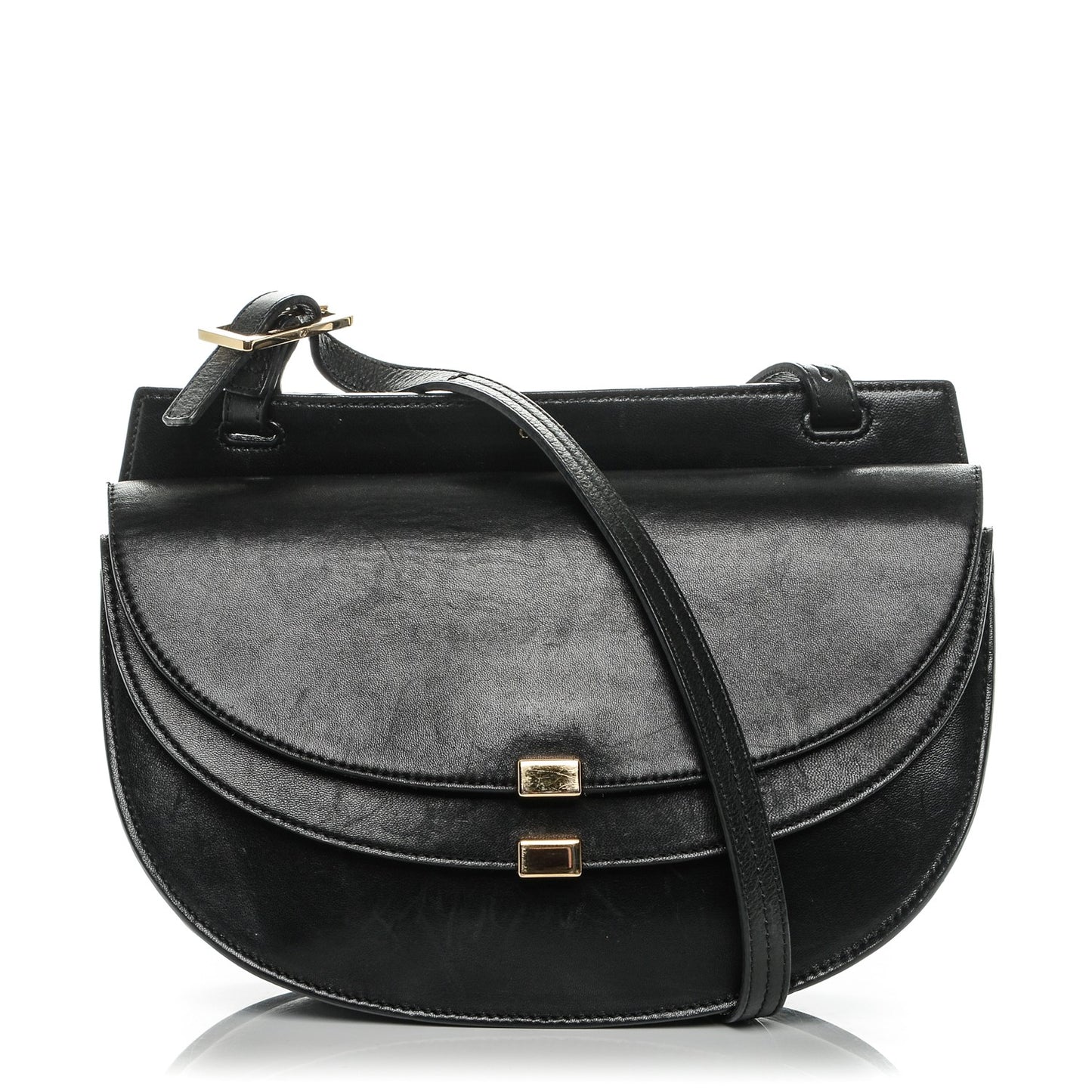 Calfskin Mini Georgia Crossbody Bag Black
