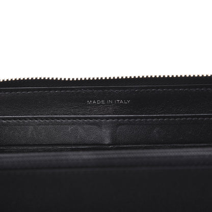 Chanel Lambskin Camellia Embossed Large Zip Around Gusset Wallet Black 6 of 11