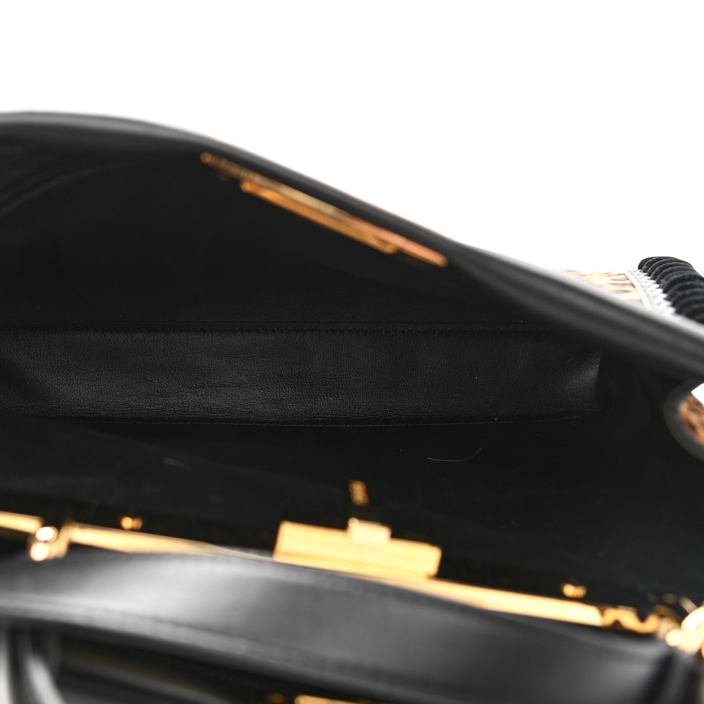 Calf Hair Leopard Print Lace Up Medium Peekaboo Iconic Satchel Tobacco