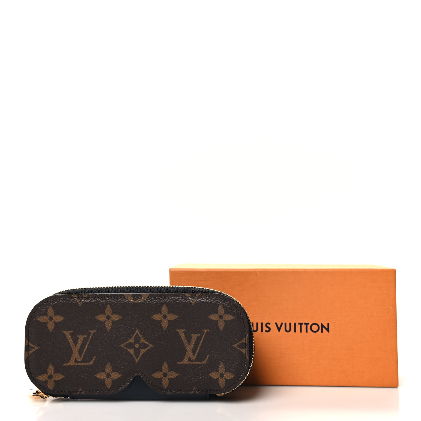 Monogram Emilie Zippered Sunglasses Case Black