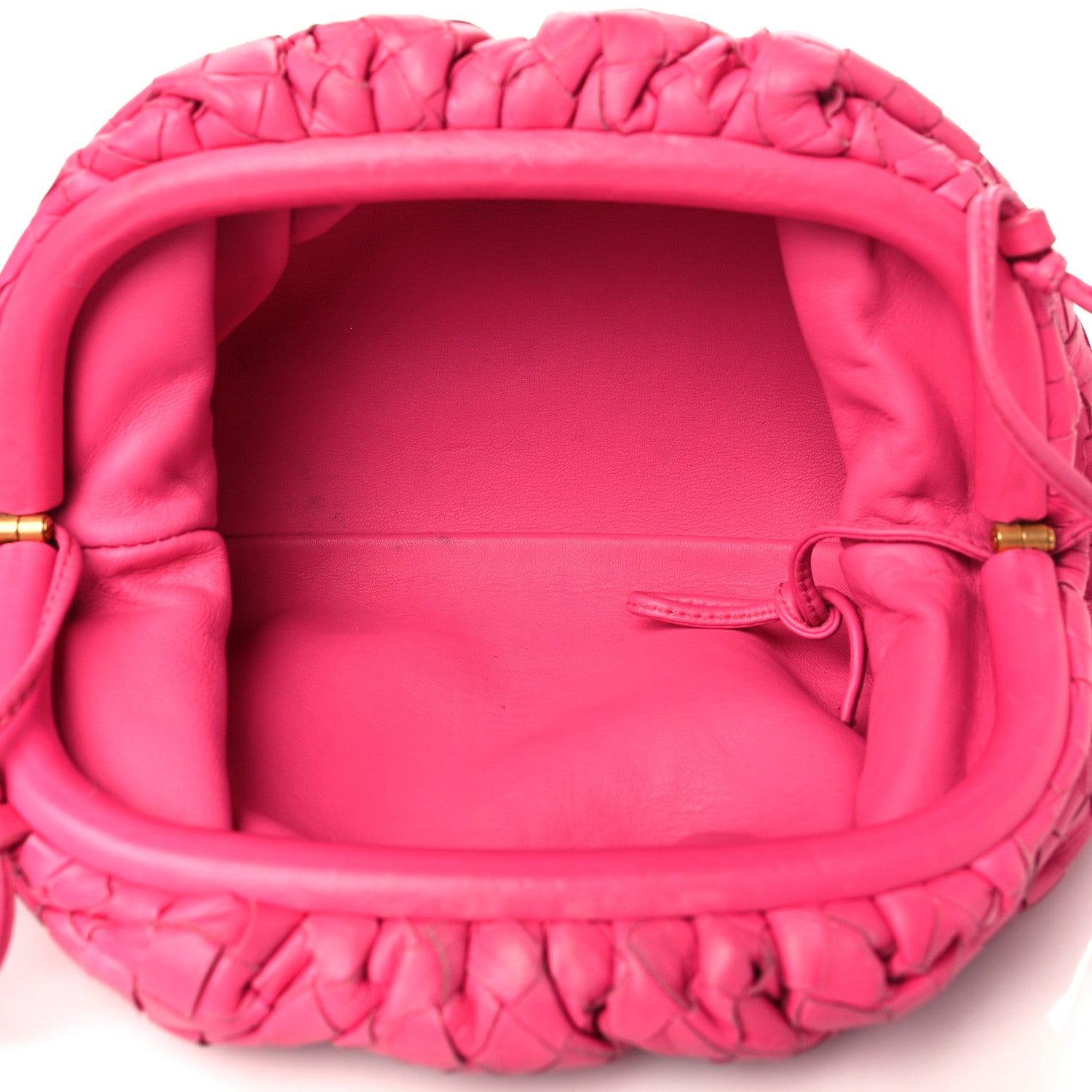 Bottega Veneta Nappa Intrecciato The Mini Pouch Rosa Shock 4 of 7