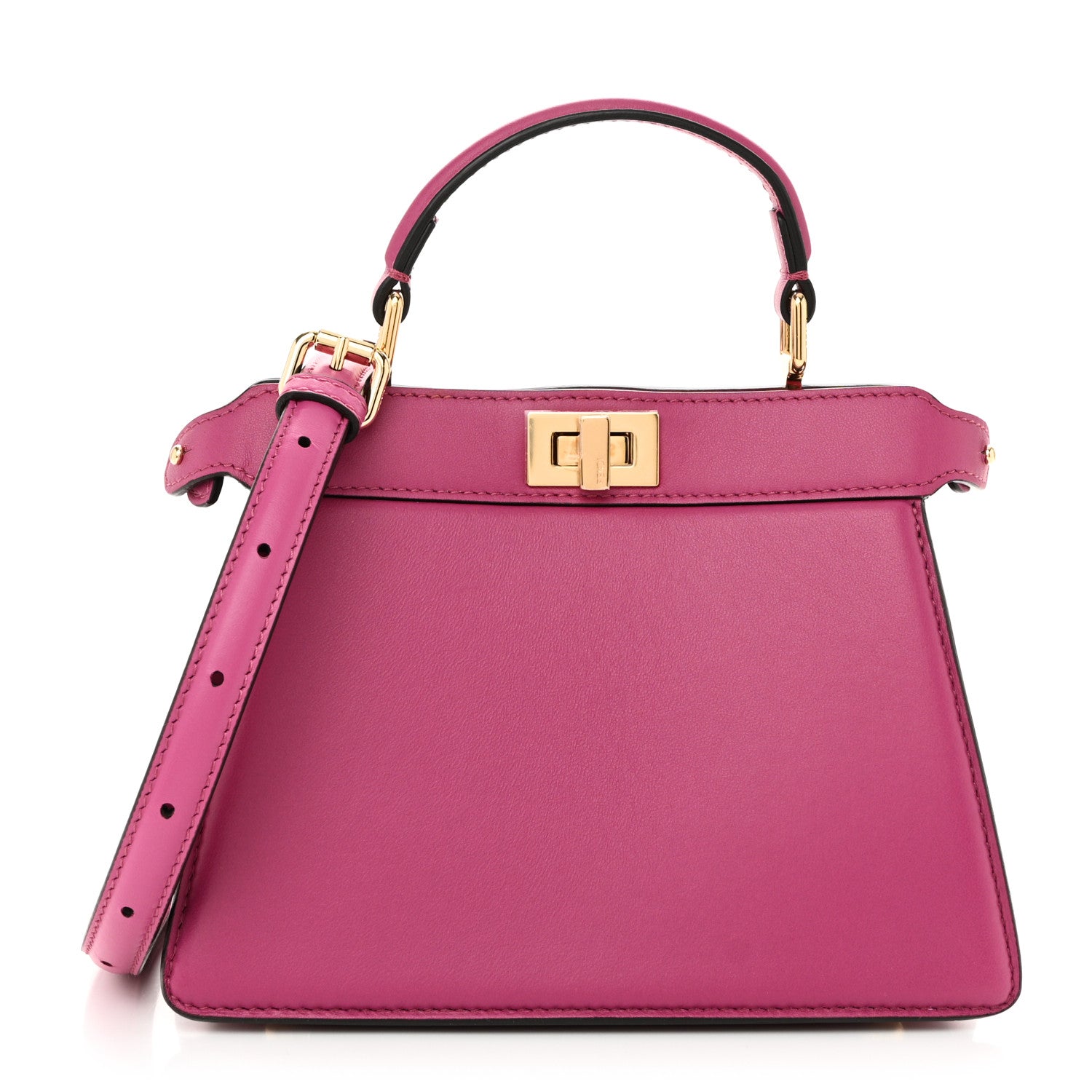 Fendi Shiny Nappa Petite Peekaboo I SEE U Satchel Ciclamino Pilar 1 of 9