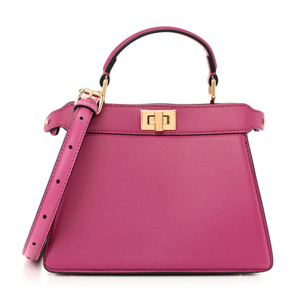 Fendi Shiny Nappa Petite Peekaboo I SEE U Satchel Ciclamino Pilar 1 of 9