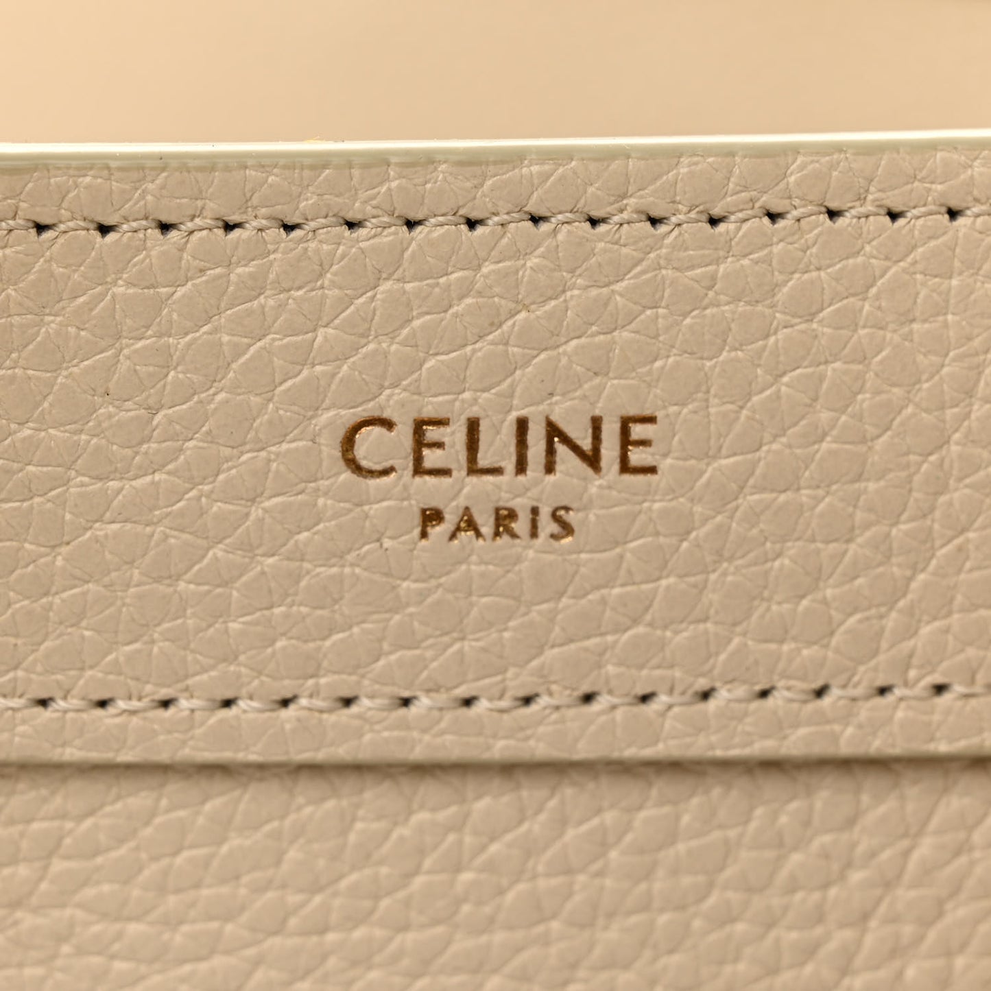 Drummed Calfskin Nano Luggage Ivory