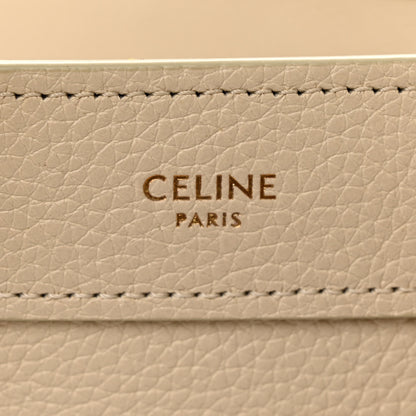 Celine Drummed Calfskin Nano Luggage Ivory 6 of 11